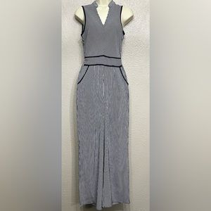 Monteau Stripped Jumpsuit With Pockets Light Weight